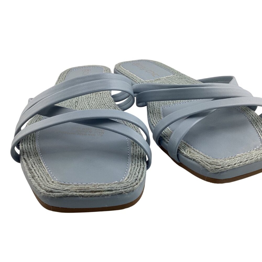 City Chic Womens Delia Slide Blue‎ Size 8-8.5 39 NWB Espadrille Sandals Strappy - Picture 6 of 7